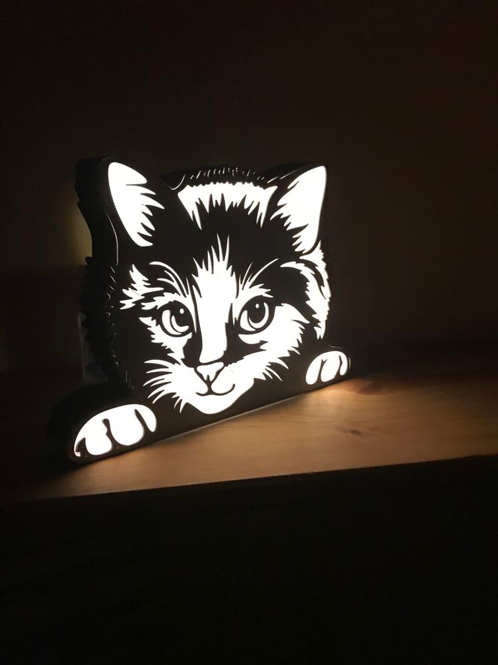 Lampe CHATON &eacute;clairage leds &agrave; piles Décoration