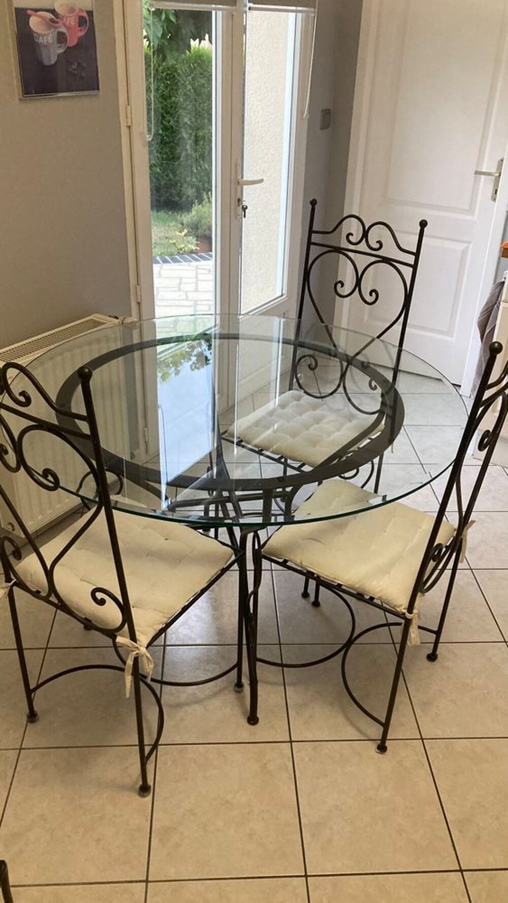 Table verre + 4 chaises Meubles