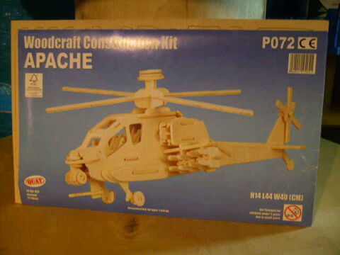 Maquette Hélicoptère Apache 3D en bois 10 Wolxheim (67)