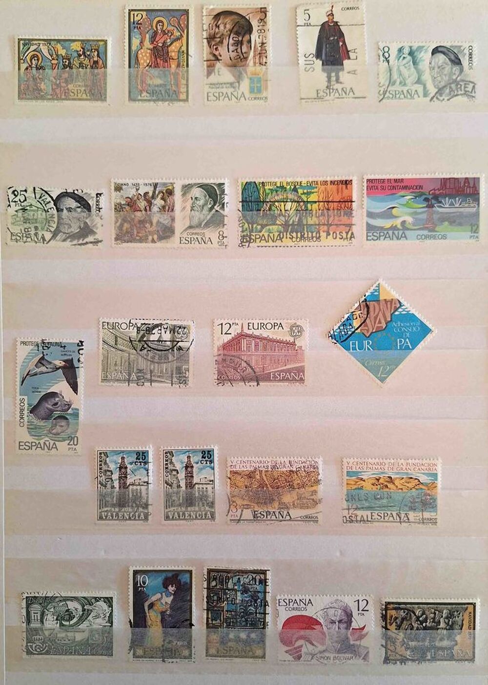 S&eacute;rie de timbres de collection d'Espagne bis 