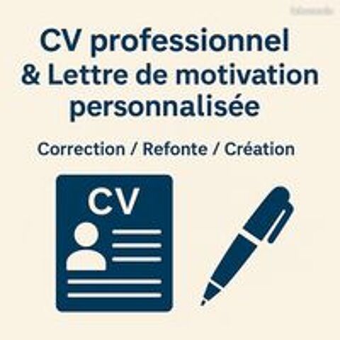   CV & Lettre de motivation - Rédaction / Refonte / Création 