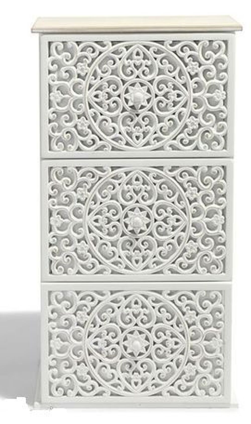 chiffonnier kerala blanc boh&egrave;me chic Meubles