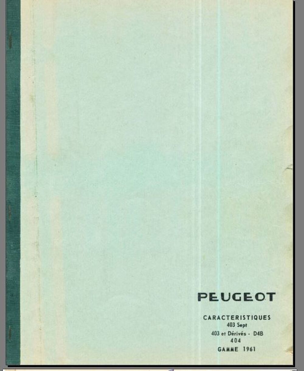 Manuels d'atelier Peugeot 203 403 etc Livres et BD