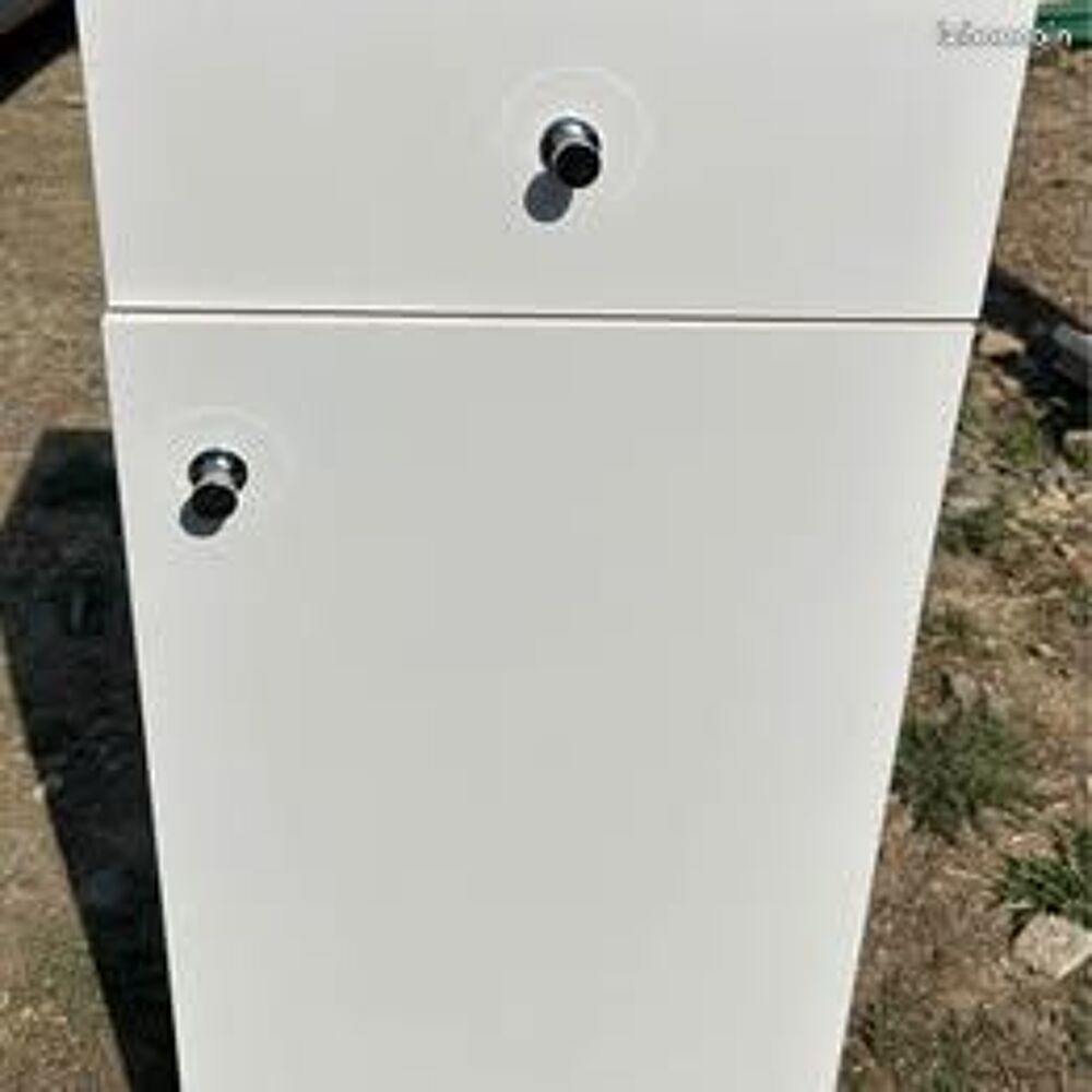 petit meuble de rangement blanc 1 porte et un tiroir Meubles