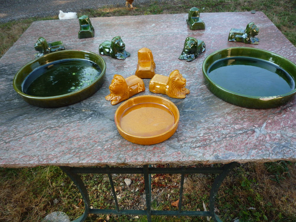 Plat terre verniss&eacute;,vase,d&eacute;co Décoration