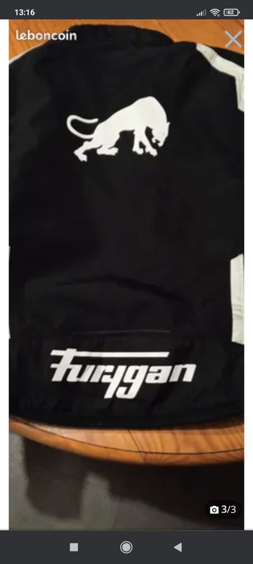Blouson Moto FURYGAN Noir et Blanc Vêtements