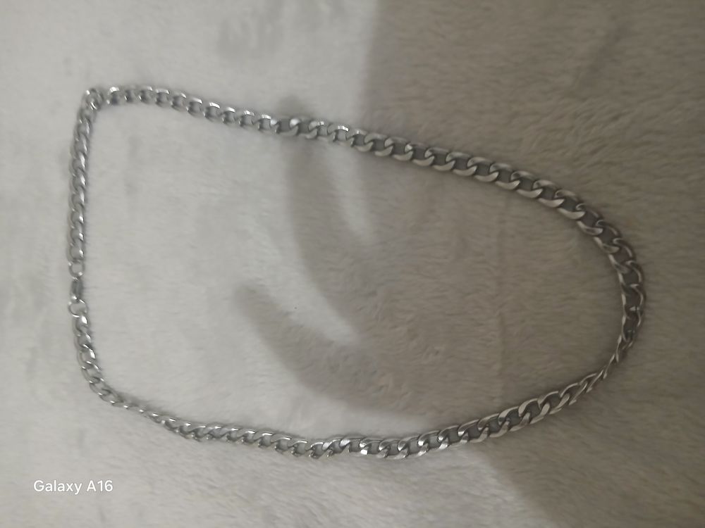 Collier plus bracelet en acier Bijoux et montres