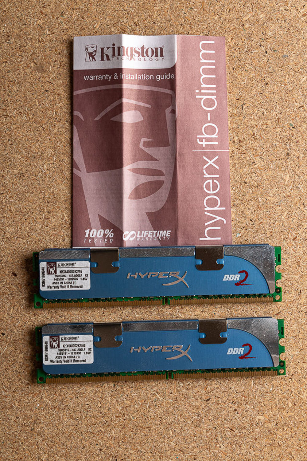 2 Barrettes m&eacute;moire Kingston 4GB
Matériel informatique