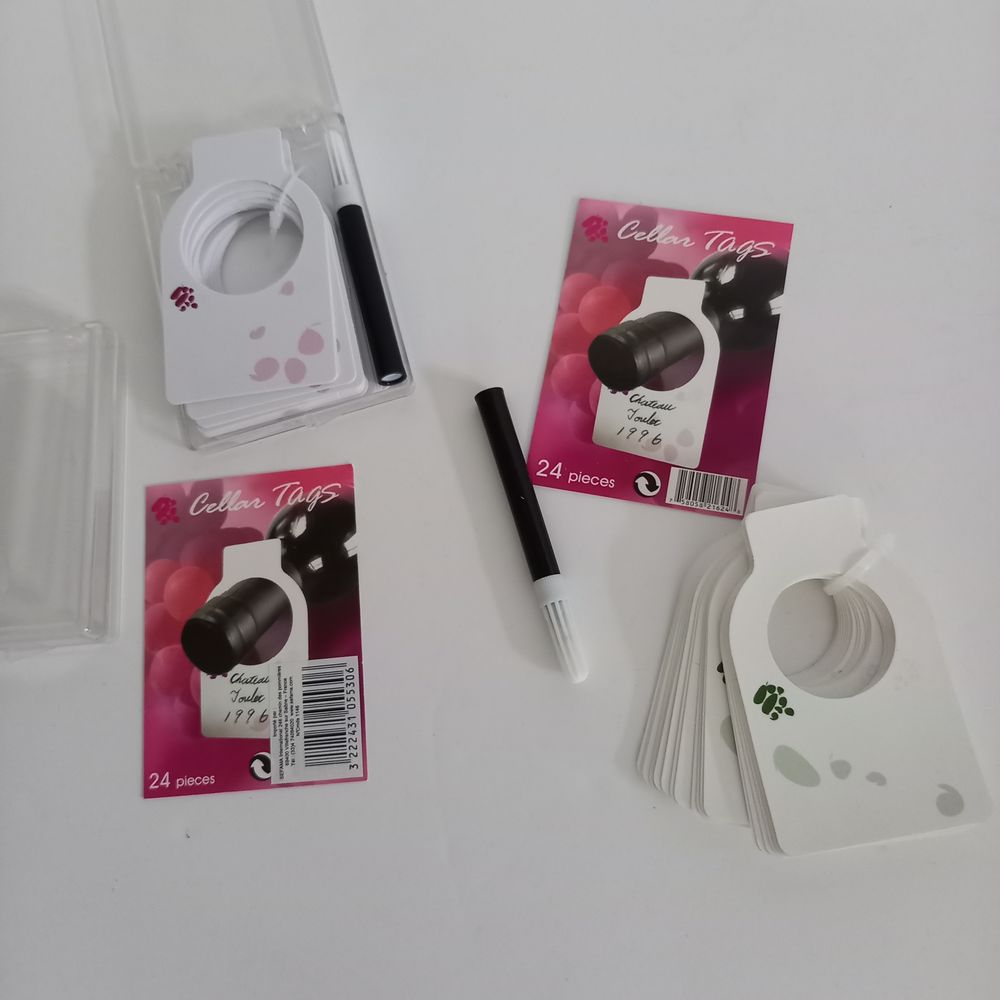 Lot de 48 &eacute;tiquettes de col pour bouteilles de vin, ou autre Cuisine