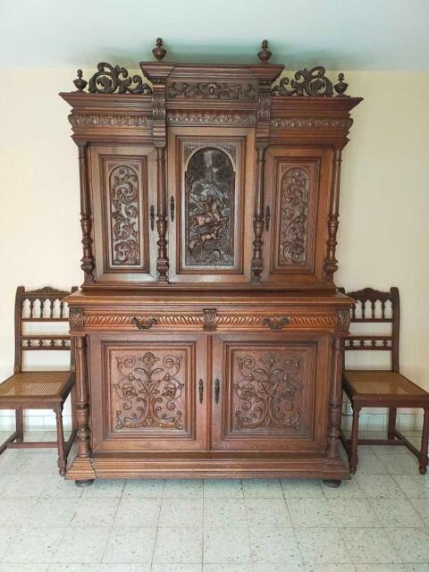 1 Meuble sculpté artisanat debut 20è siècle Hillion (22)