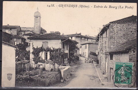 Timbres-CPA-carte postale- GRANDRIS (69) Entre du Bourg (la 4 Lyon 5 (69)