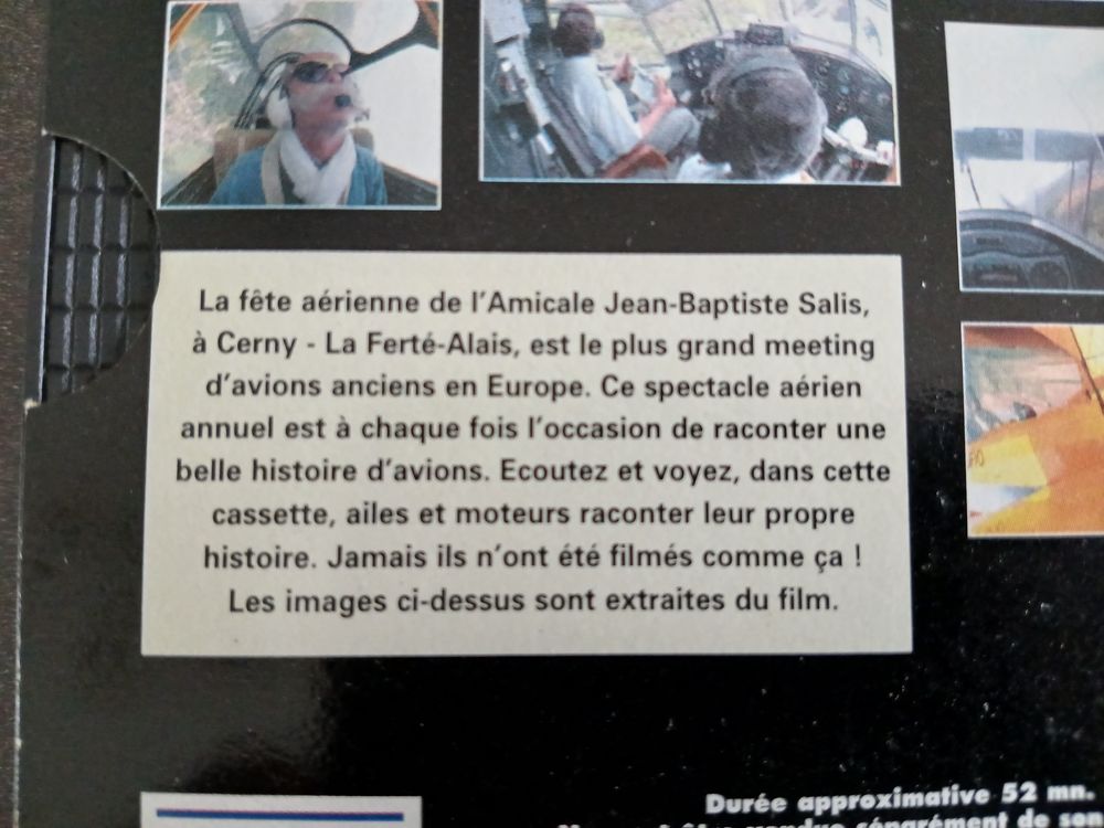 CASSETTES K7 L'AVIATION LA FERTE-ALAIS 1999 AU FIL DES AILES Photos/Video/TV