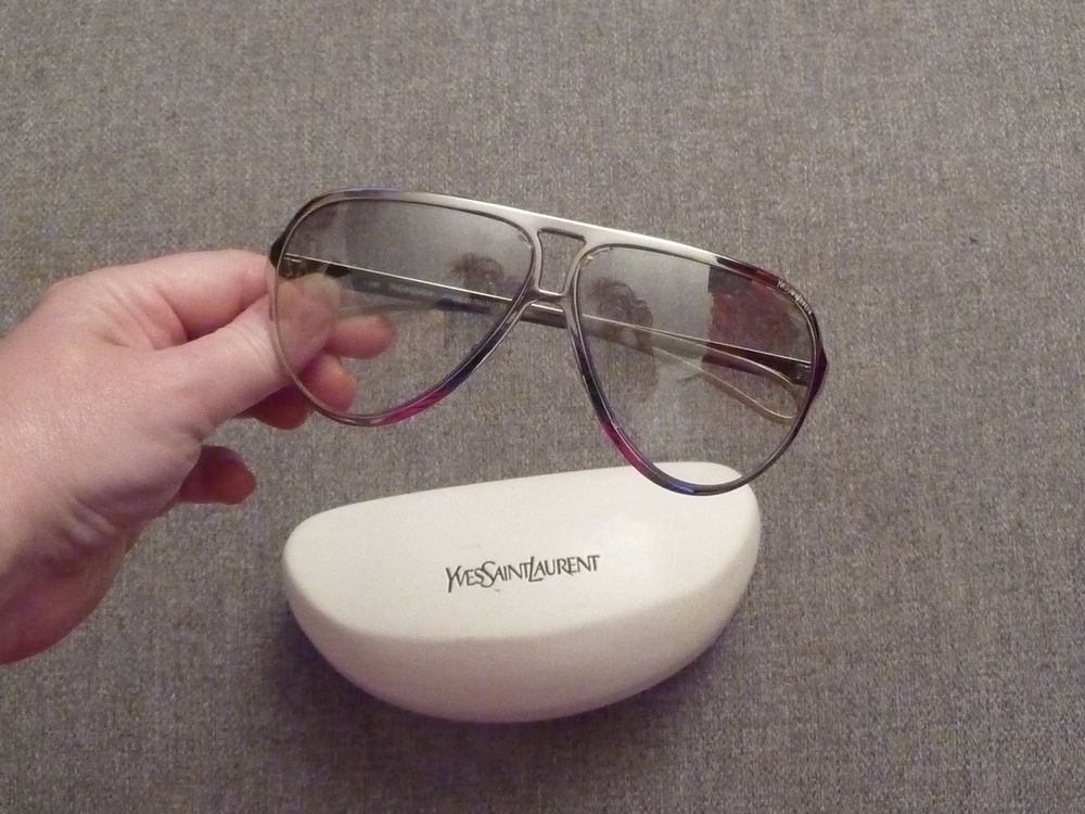 Lunettes de Soleil Vintage M&eacute;tal Argent&eacute;- Yves Saint Laurent Bijoux et montres