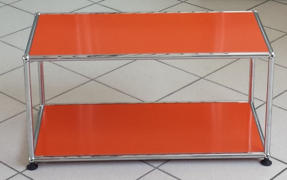table basse usm haller orange &agrave; 2 plateaux Meubles