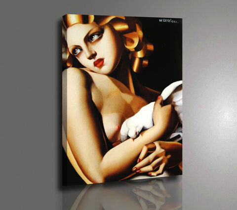 Tableau toile peinture TAMARA DE LEMPICKA FEMME A LA COLOMBE 120 Marseille 13 (13)