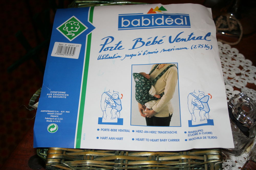 Porte B&eacute;b&eacute; Ventral Puériculture