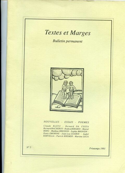 Textes et marges N�5, 5 Rennes (35)