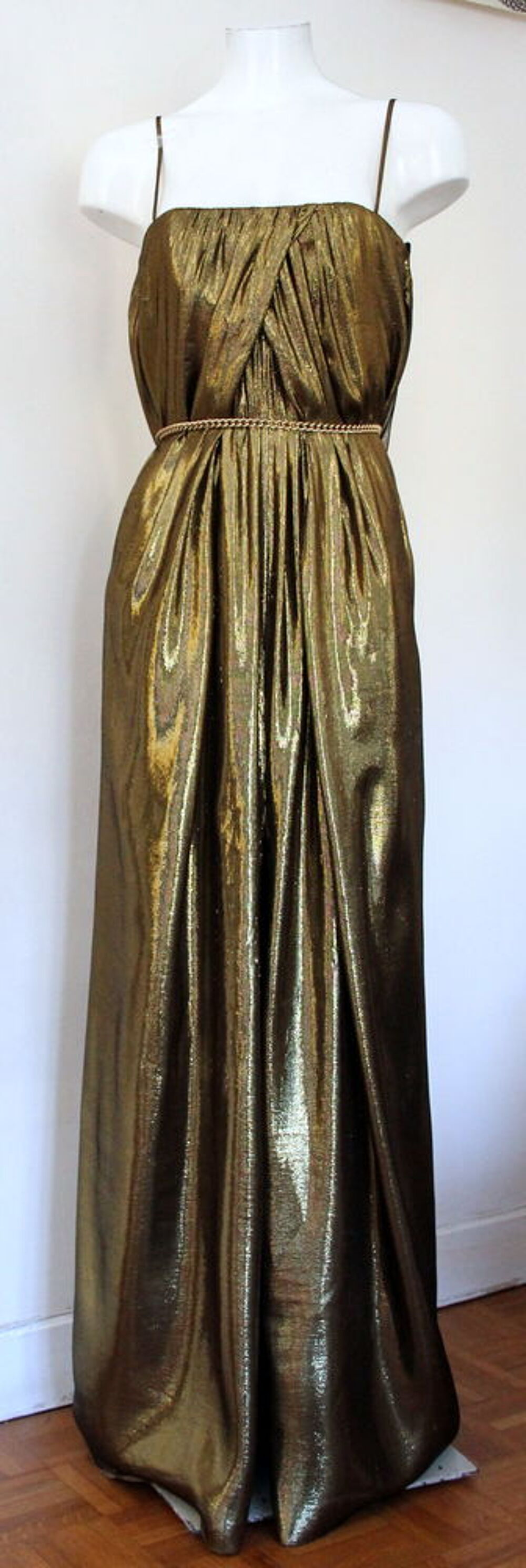Robe longue lam&eacute; or PAULE KA T.38 Fr Vêtements