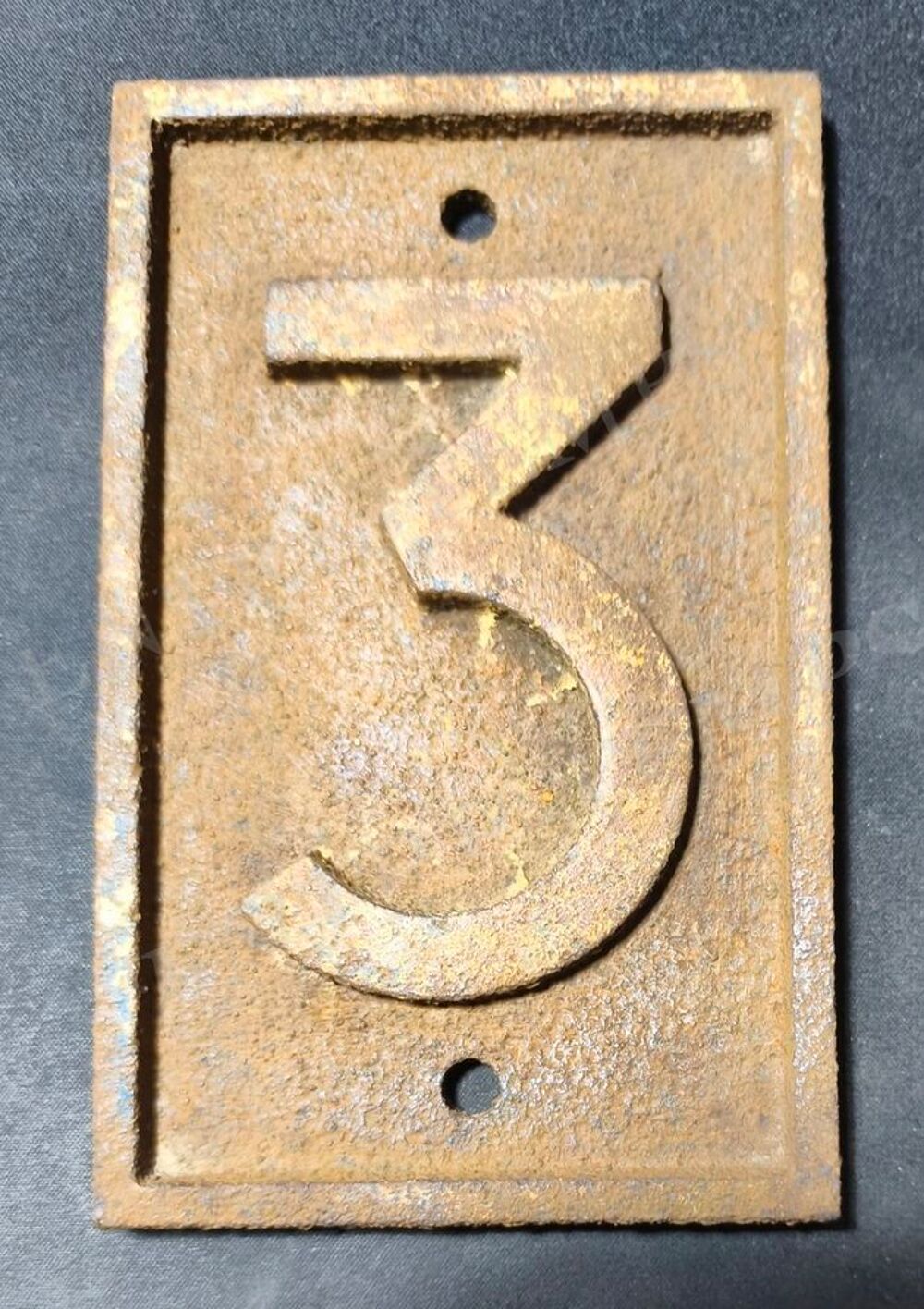 ANCIENNE &amp; AUTHENTIQUE PLAQUE DE RUE EN FONTE #3 ou #8 Décoration