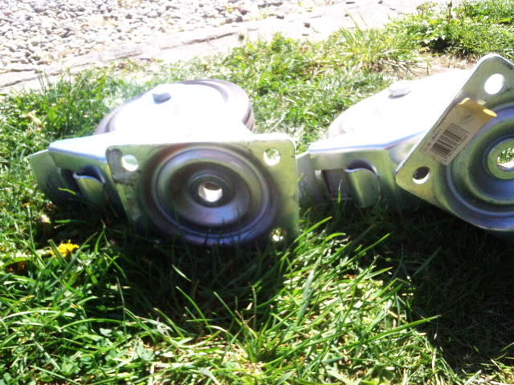 Lot de 2 roulettes ou roues pour charge lourde Bricolage