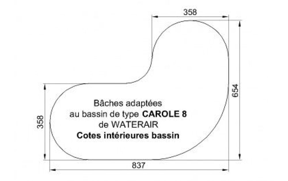 B&acirc;che d'hivernage pour mod&egrave;le piscine waterair Carole 8 Jardin