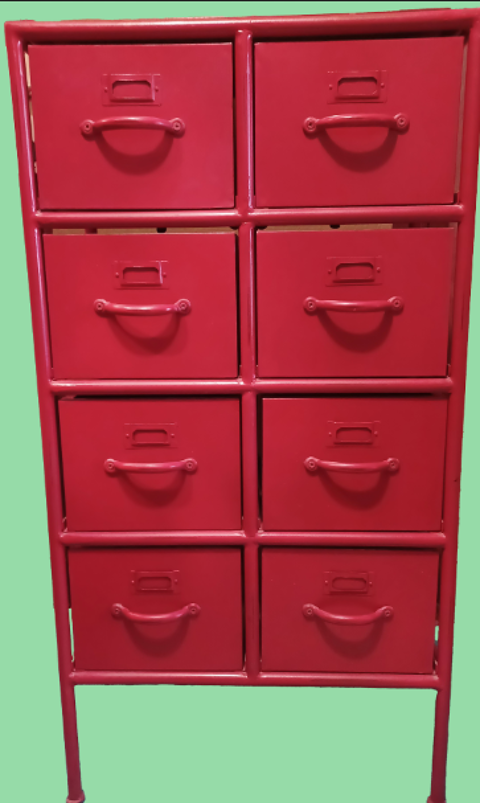 COMMODE DE RANGEMENT INDUS EN METAL ROUGE,  MAISONS DU MONDE 50 Gennevilliers (92)