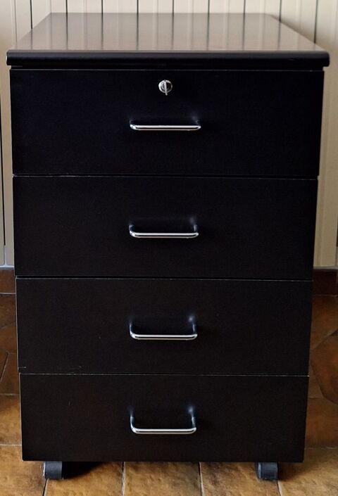 Meuble caisson sous bureau 4 tiroirs, à roulettes Marignane (13)