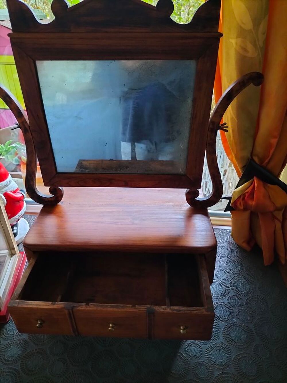 Miroir de barbier ou coiffeuse psych&eacute; tr&egrave;s ancien prix 50€ Meubles