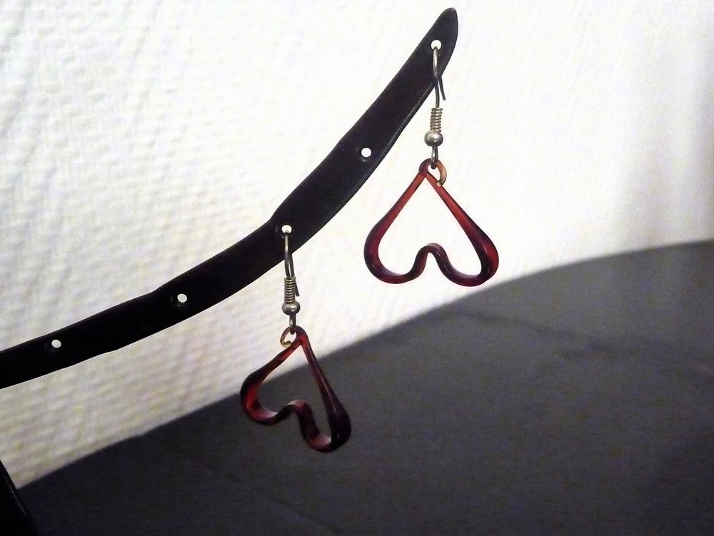 Boucles D'Oreilles Dormeuses en Verre Marron et M&eacute;tal Argent Bijoux et montres
