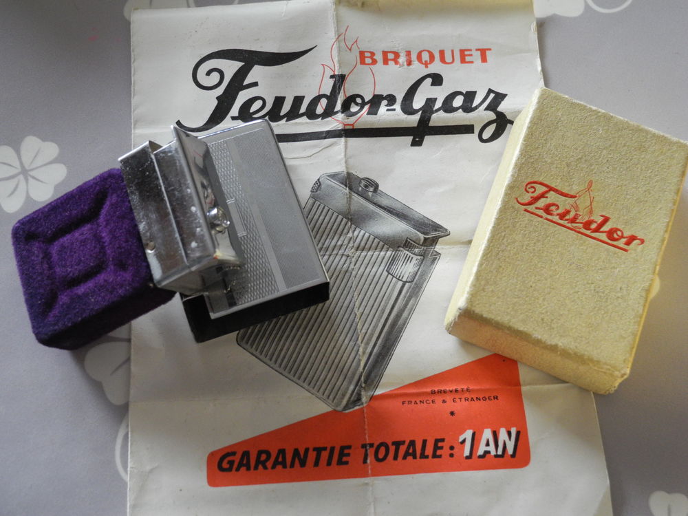 Briquet FEUDOR made in France, boite d'origine et notice 