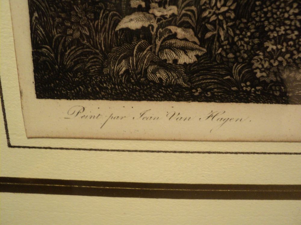 Gravure Sc&egrave;ne Bucolique Jean Van Hagen Duthenofer. 