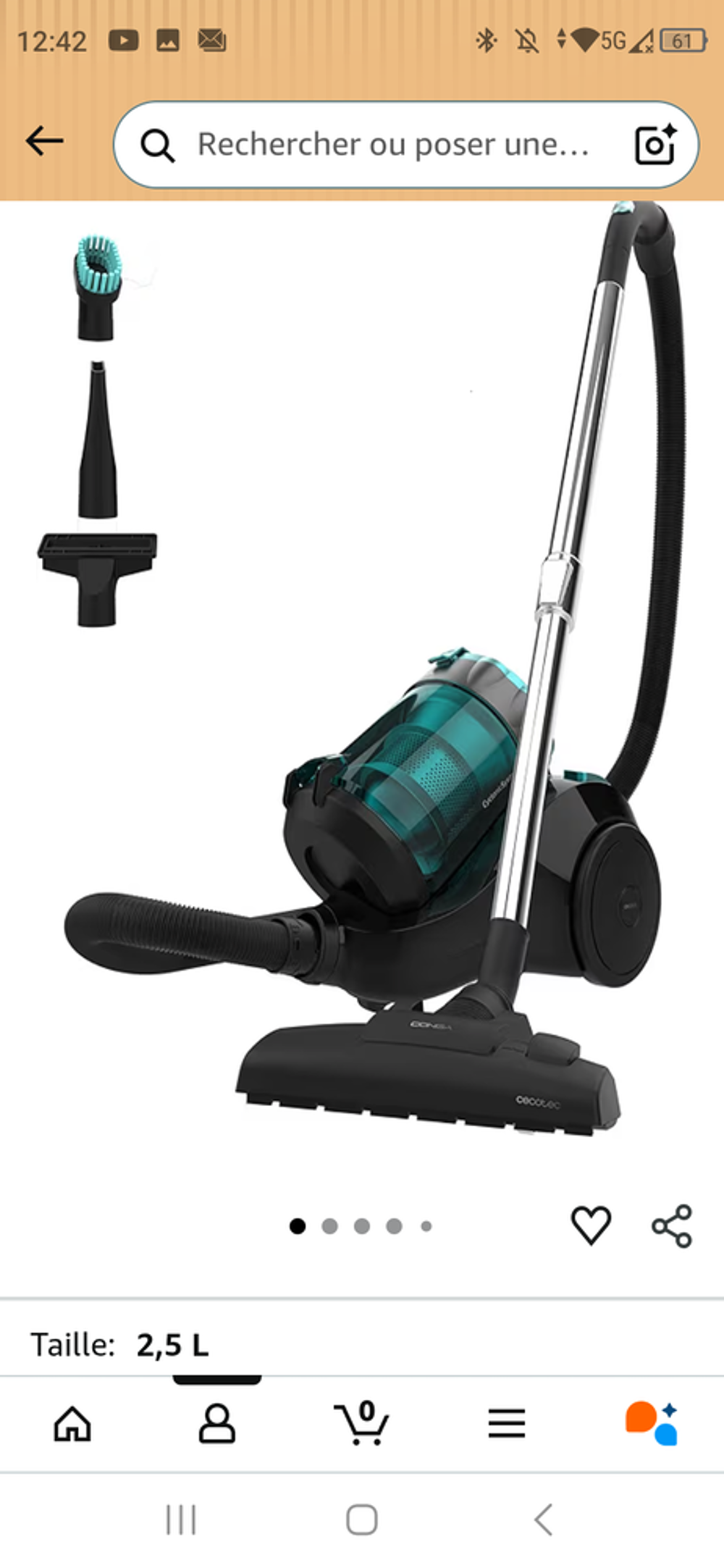 ASPIRATEUR SANS SAC 2,5 L achat r&eacute;cent Electroménager