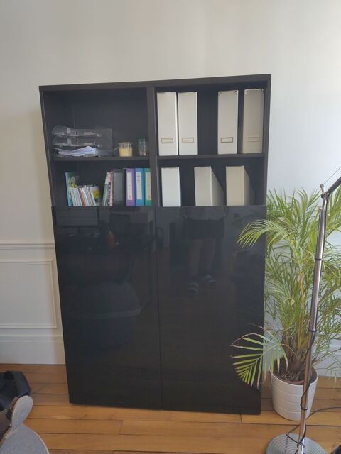 BEST - Combinaison rangement portes, brun noir/Hanviken bru 110 St Germain En Laye (78)