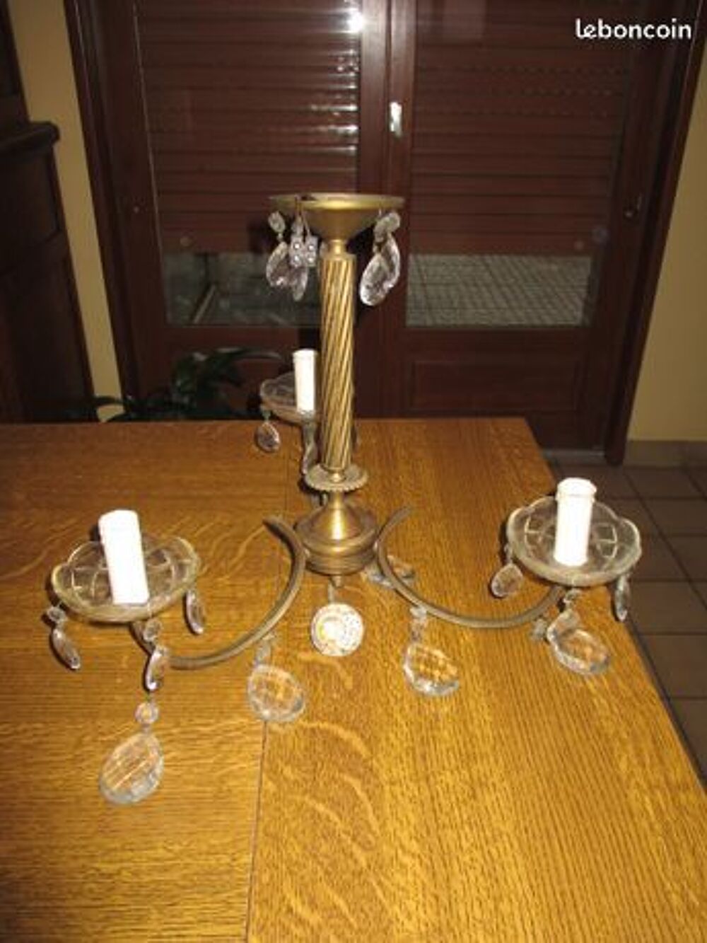 Tr&egrave;s beau lustre vintage 3 x 25 w bon fonctionnement Décoration