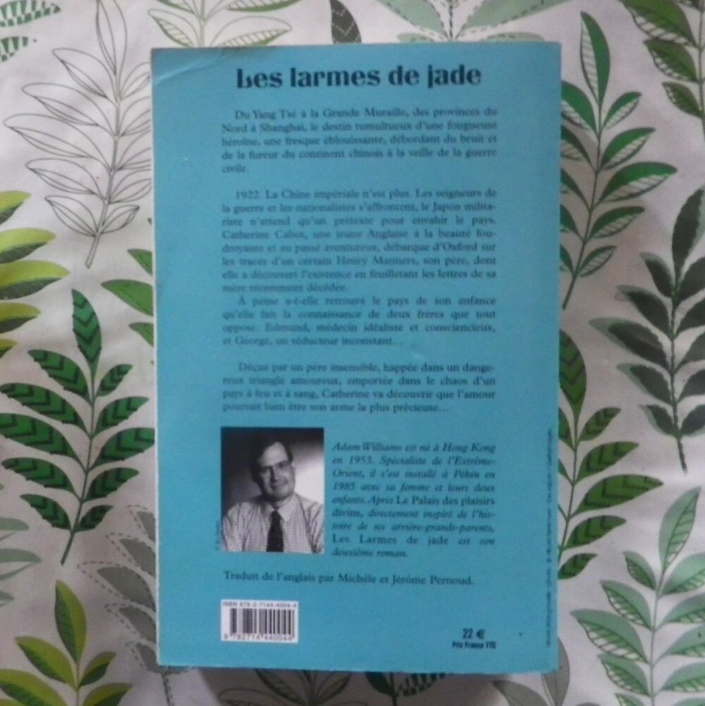 LES LARMES DE JADE de Adam WILLIAMS Ed. Belfond Livres et BD