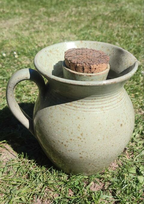 Pichet rafraîchissoir artisanal Poterie La Draille (Anduze) 38 Clermont (60)