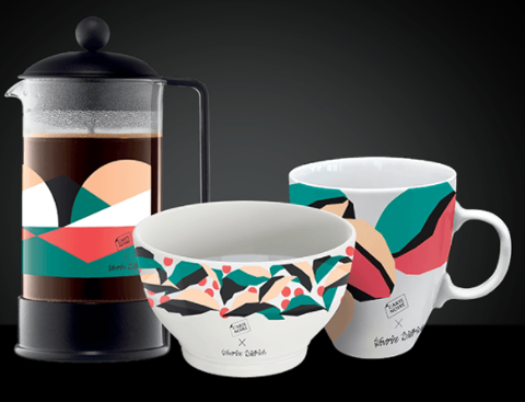 cafeti�re � piston   Brazil   BODUM + mug +bol CARTE NOIRE 23 Reims (51)