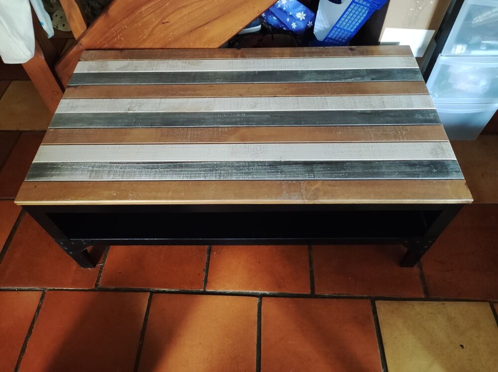 Table basse bois multicolore Meubles