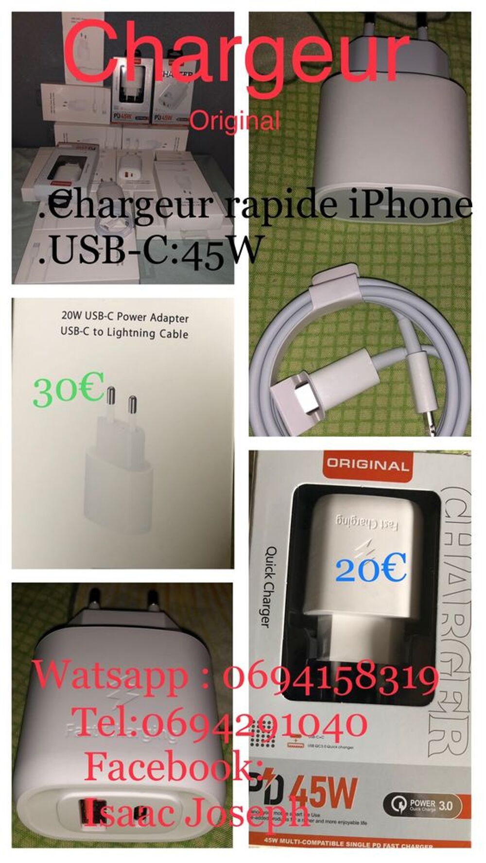 Chargeur iPhone Matériel informatique