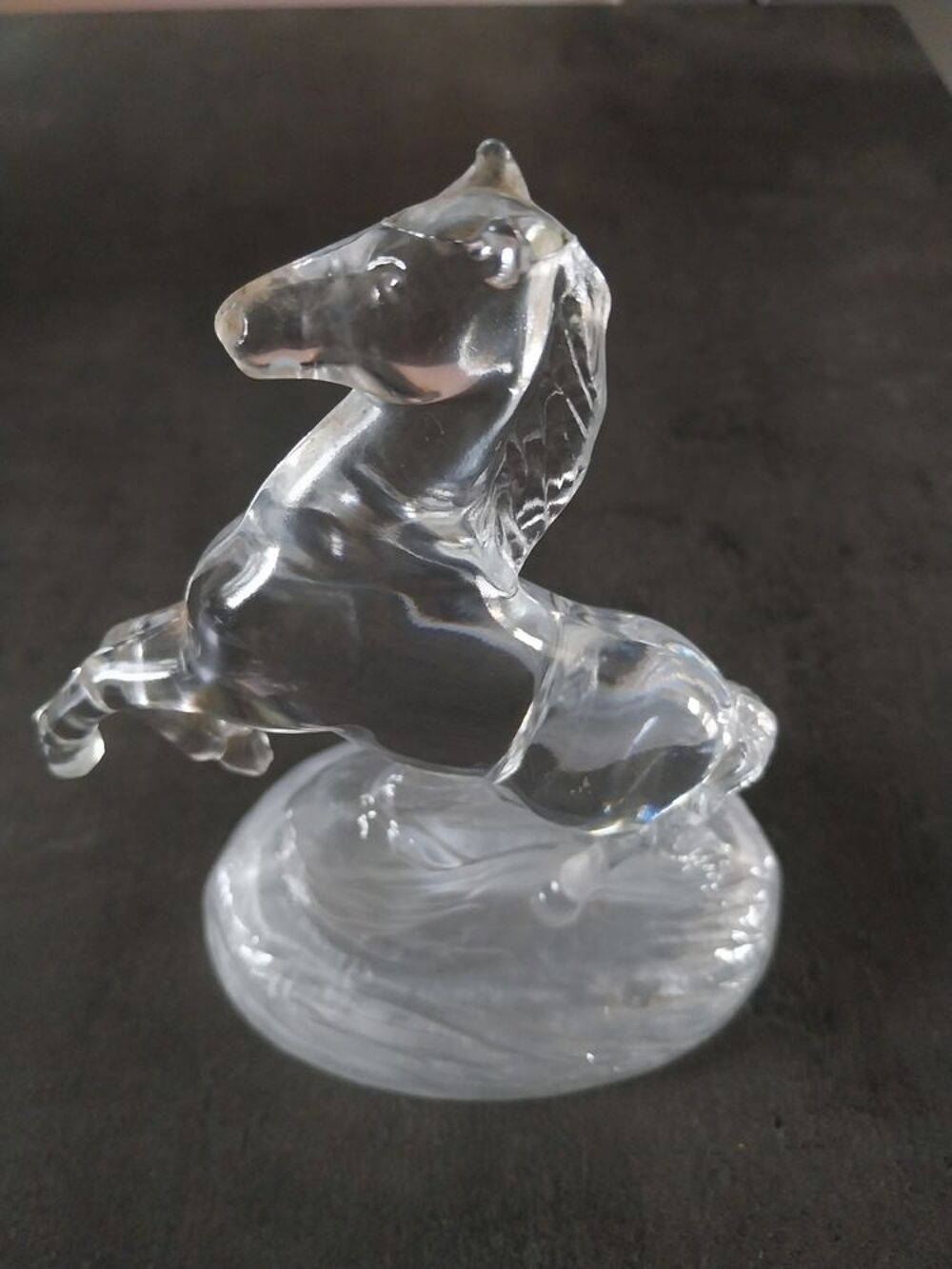 Figurine en cristal d'Arques un cheval un presse-papier vint Décoration