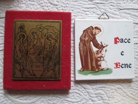 Lot de 2 Tableautins religieux saints et icones 5 Herblay (95)