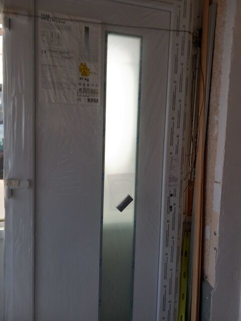 Porte d'entrée PVC blanc avec vitrage Sorbier (03)