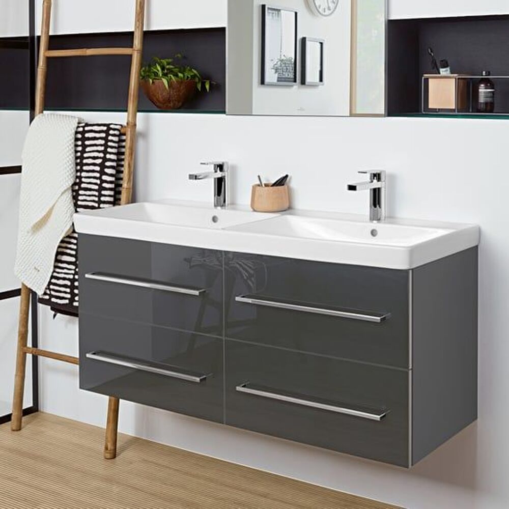 Meuble SDB sous-vasque avec double vasques VILLEROY ET BOCH Meubles