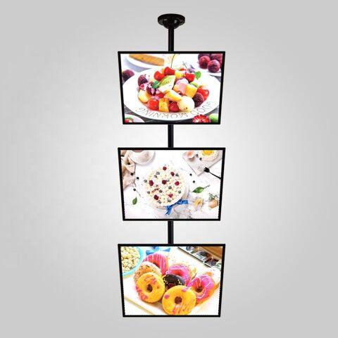 Porte affiche menu et porte affiche vitrine LED RESTAURANT 63 93300 Aubervilliers