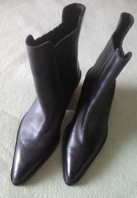 Bottines style Cow?Boy en cuir La Courneuve (93)