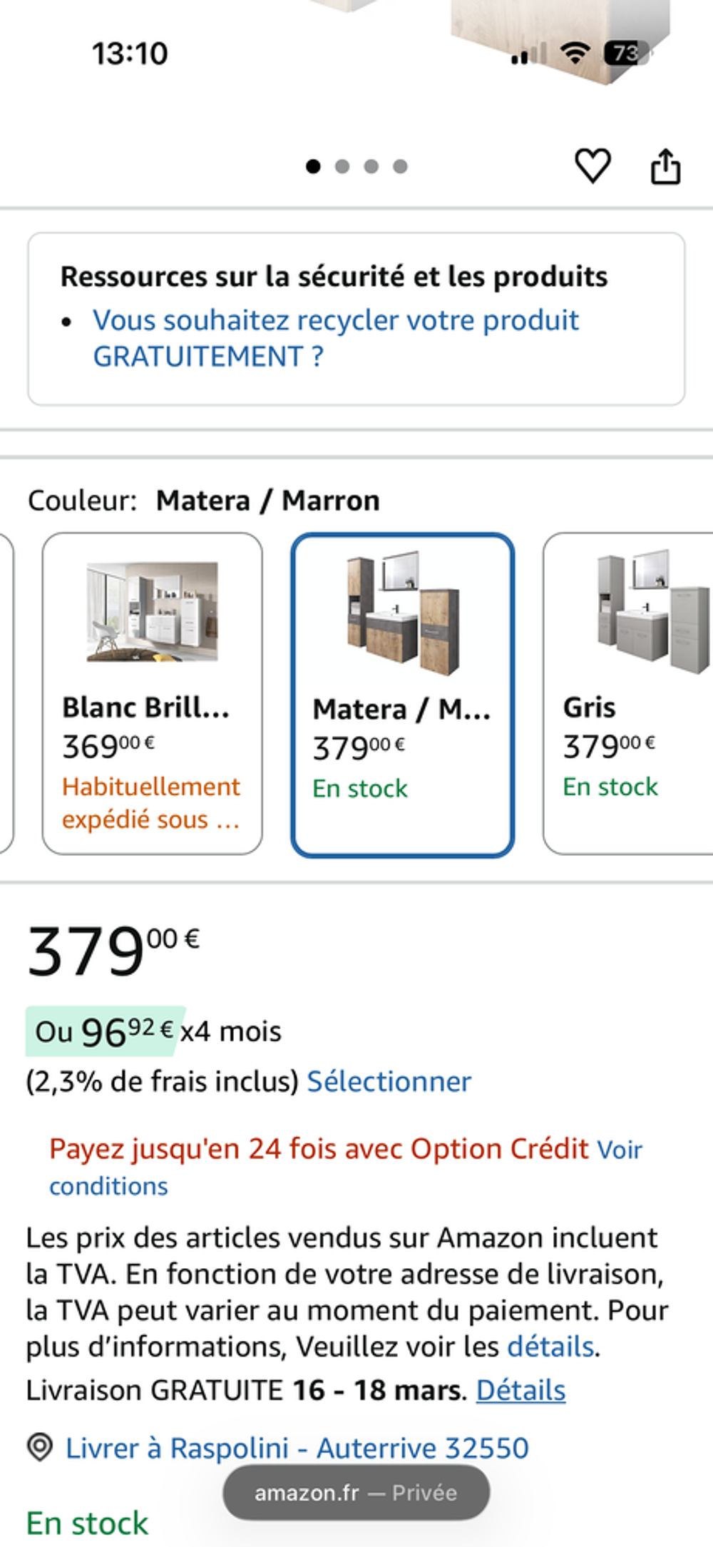 Ensemble meuble salle de bain neuf Meubles