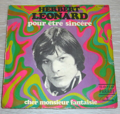 HERBERT LEONARD -45t- POUR ETRE SINCERE - MERCURY BIEM 1968 3 Roncq (59)