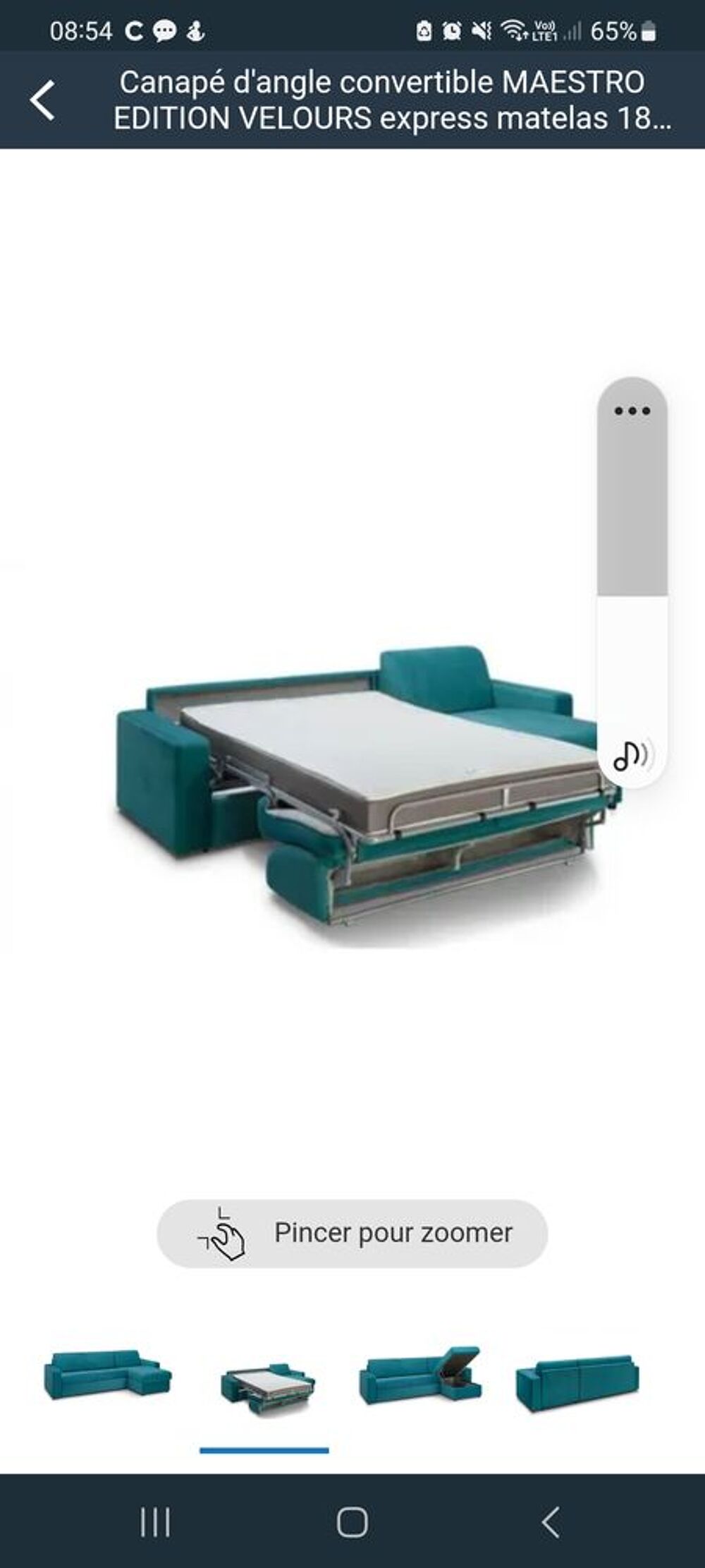 Canape angle convertible avec matelas 18 cm Meubles