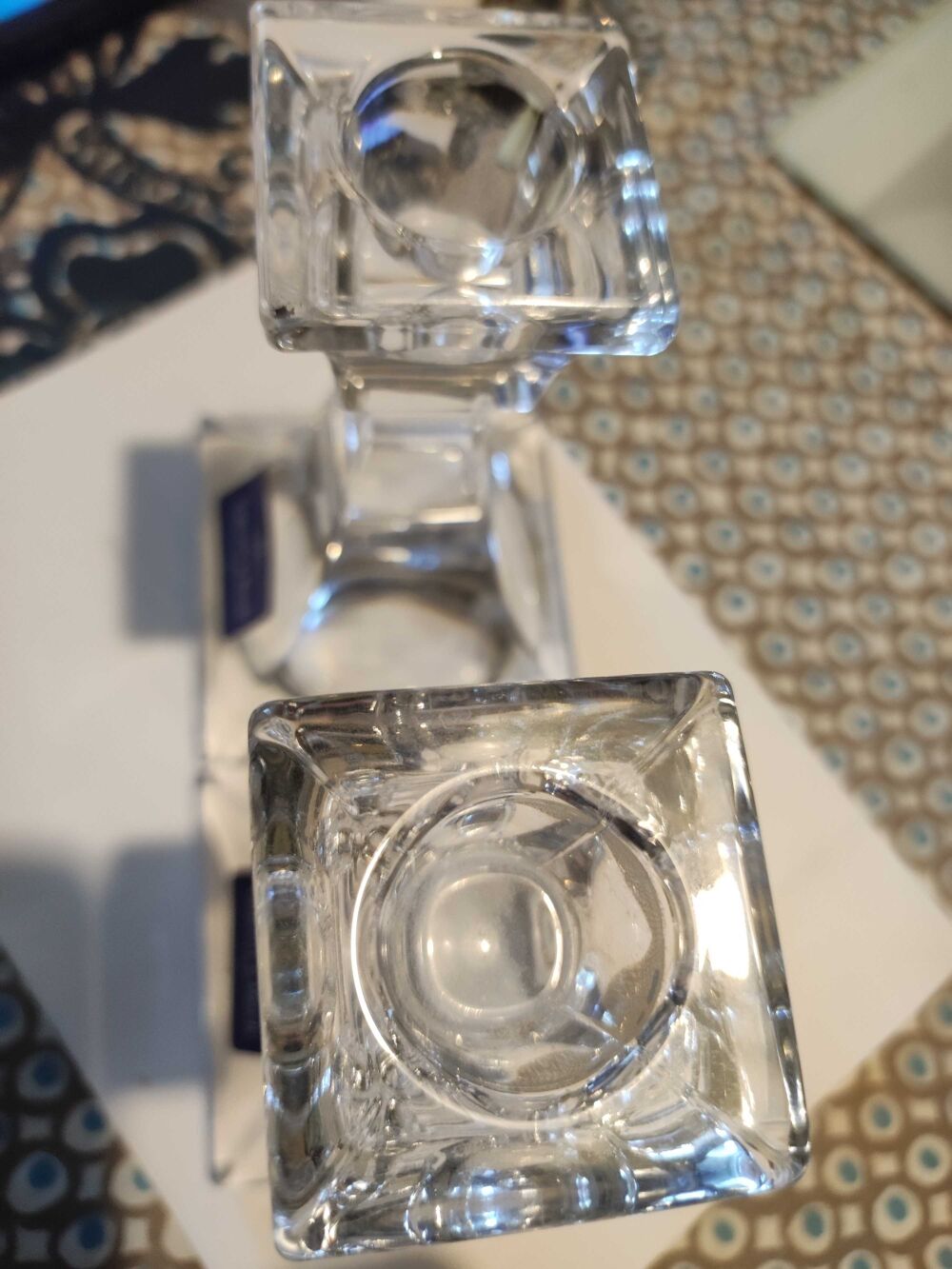 Deux bougeoirs cristal Villeroy &amp; Boch neufs Décoration