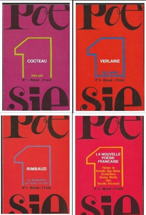 4 LIVRES de PO�SIE- COCTEAU -VERLAINE-RIMBAUD 10 Blaye (33)